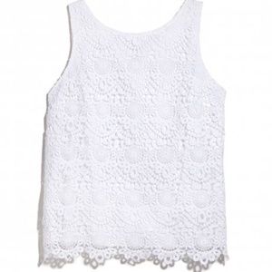 Lilly Pulitzer White Lace Tank Top
